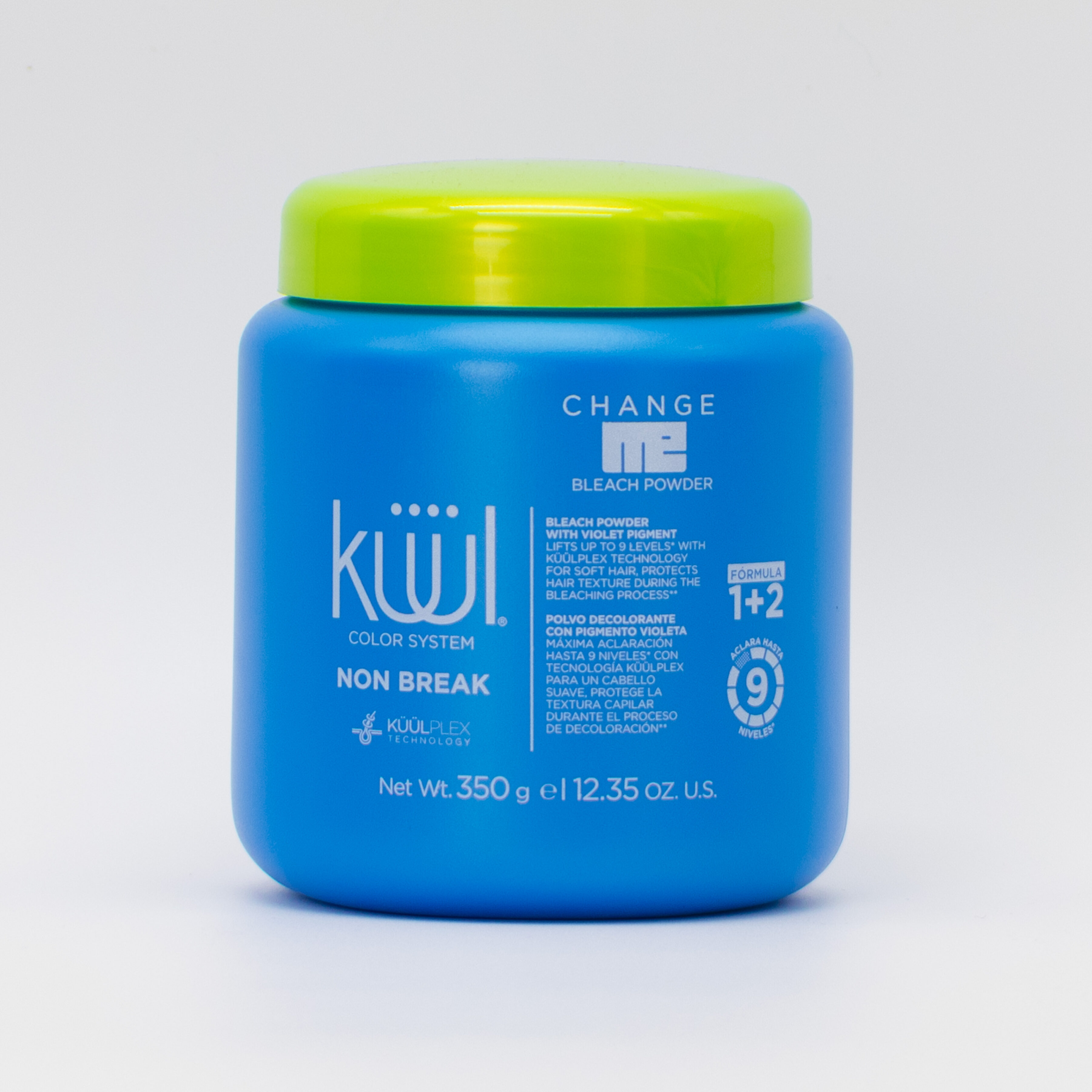 Kuul Bleach Powder 9 Levels 350g Non Break 1+2 Formula  for Maximal Lightening & Smooth Texture